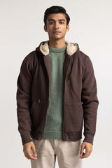 Brown Fashion Hooded Zipper MN-HDZ-WS23-013