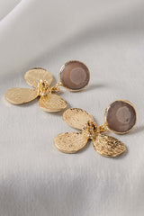 Brown Flower Drop Earrings IFA-ER-037