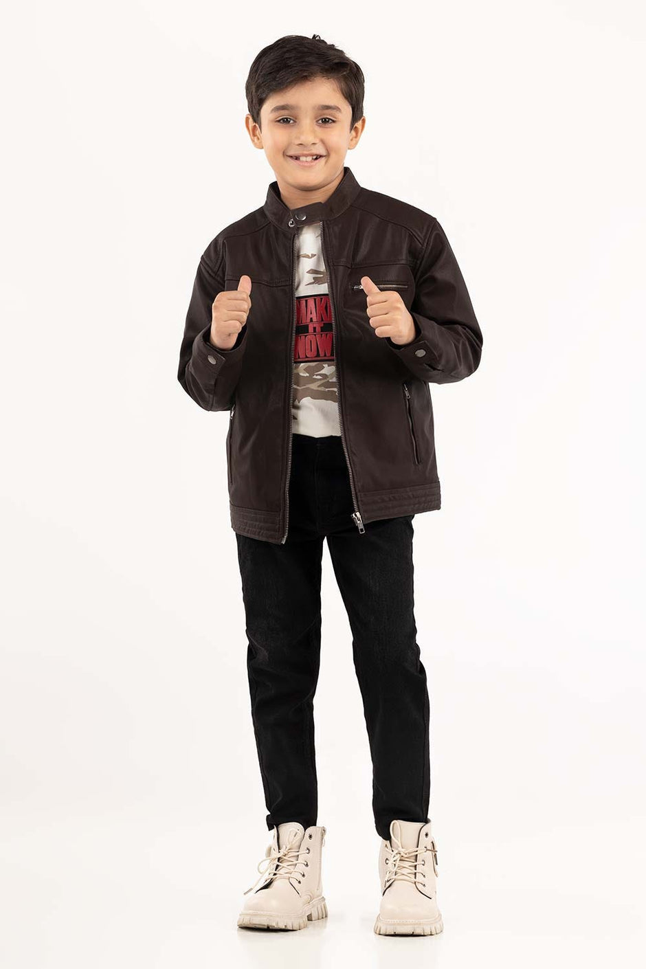 Junior Boy Brown Jacket 224-310-038