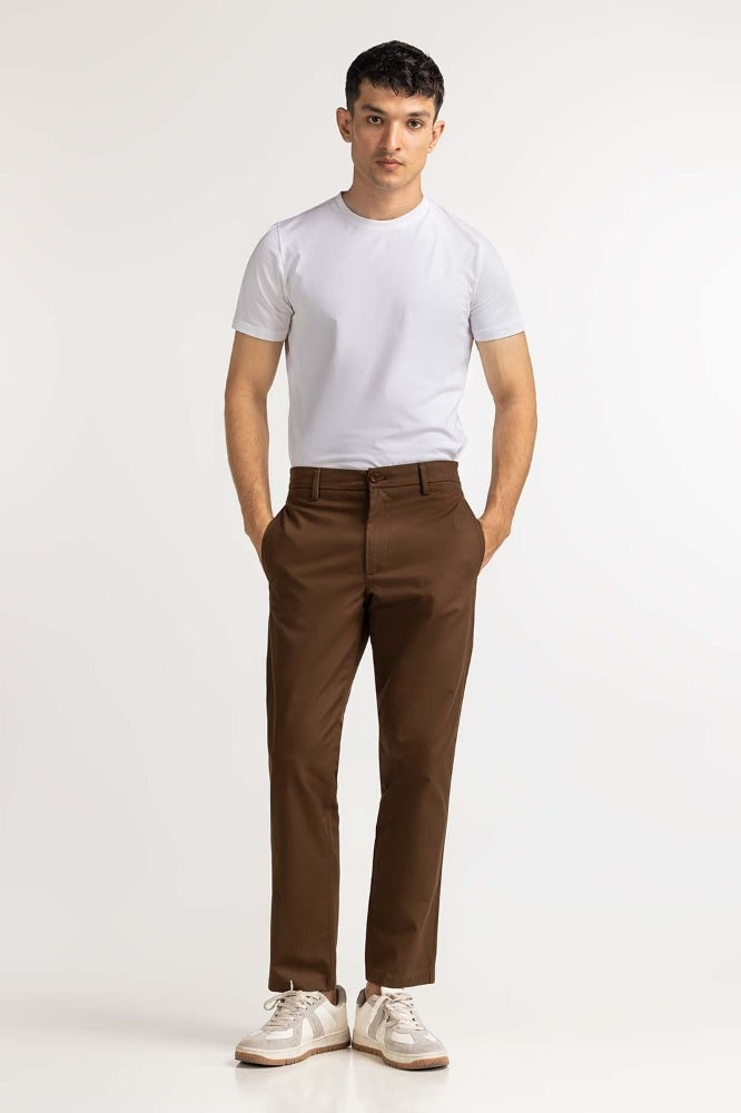 Brown Khaki Pant MNTRKHWS23002D