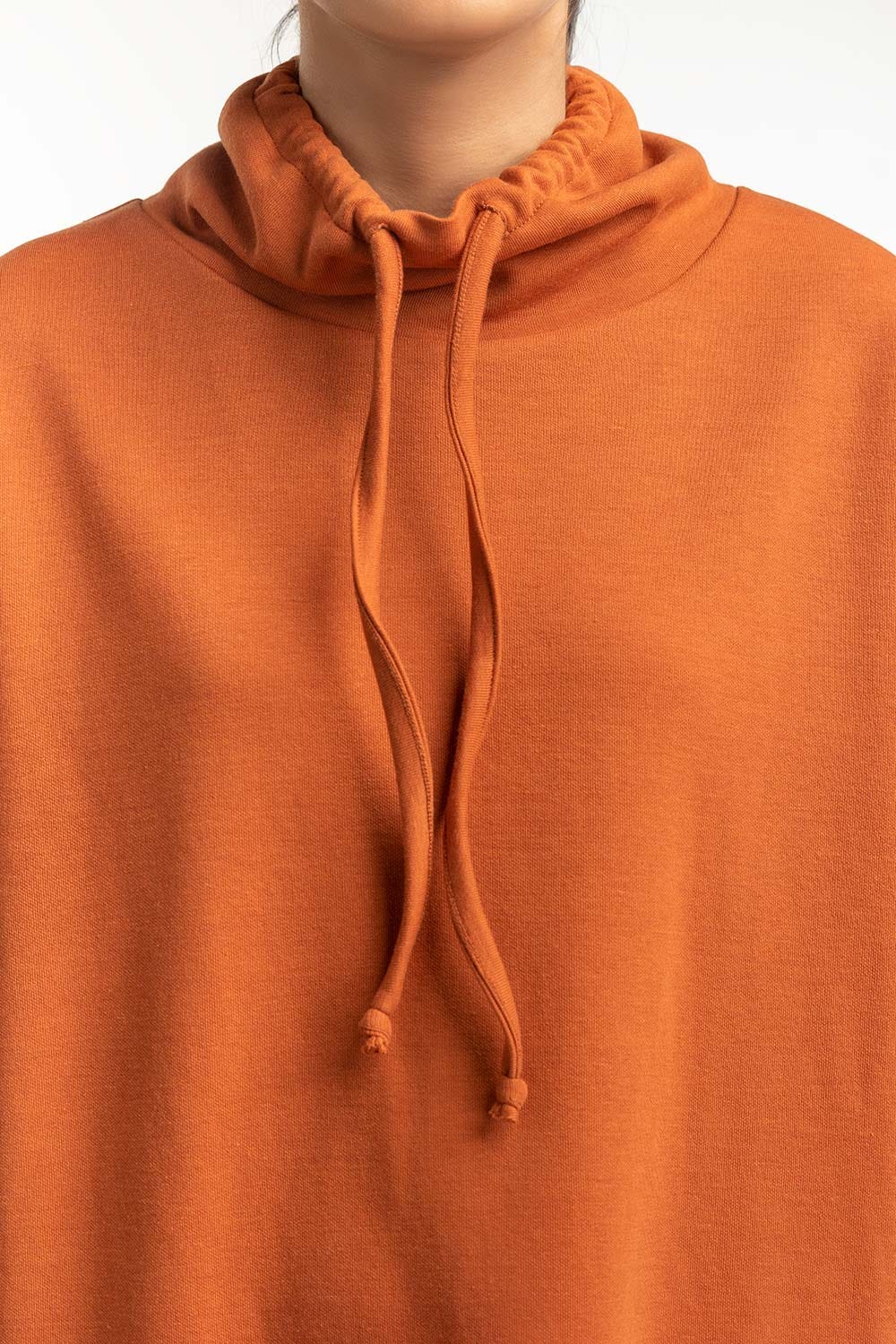 Brown Knee Length Sweatshirt  224-212-009