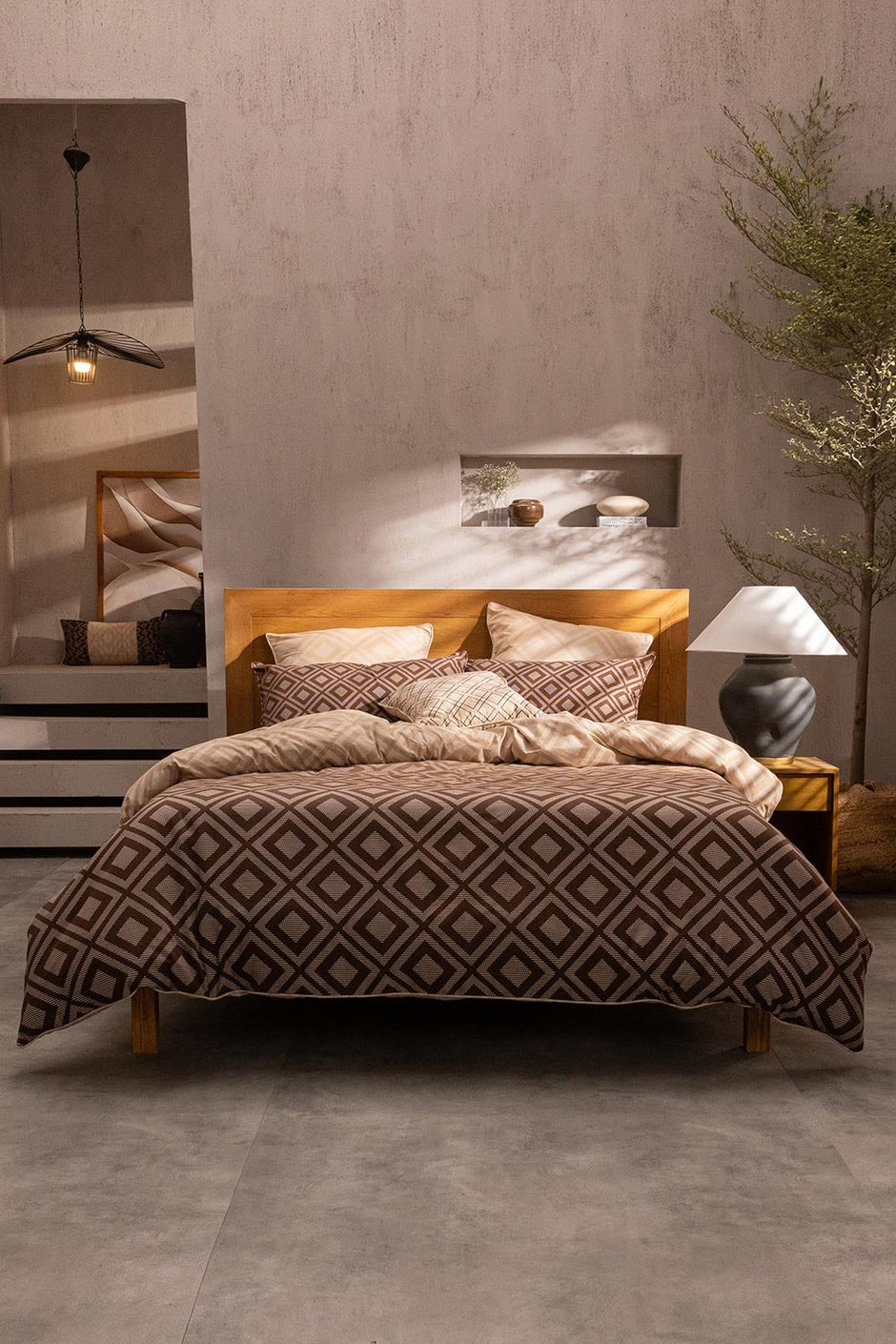 Brown Ombre T-150 Quilt Cover Set