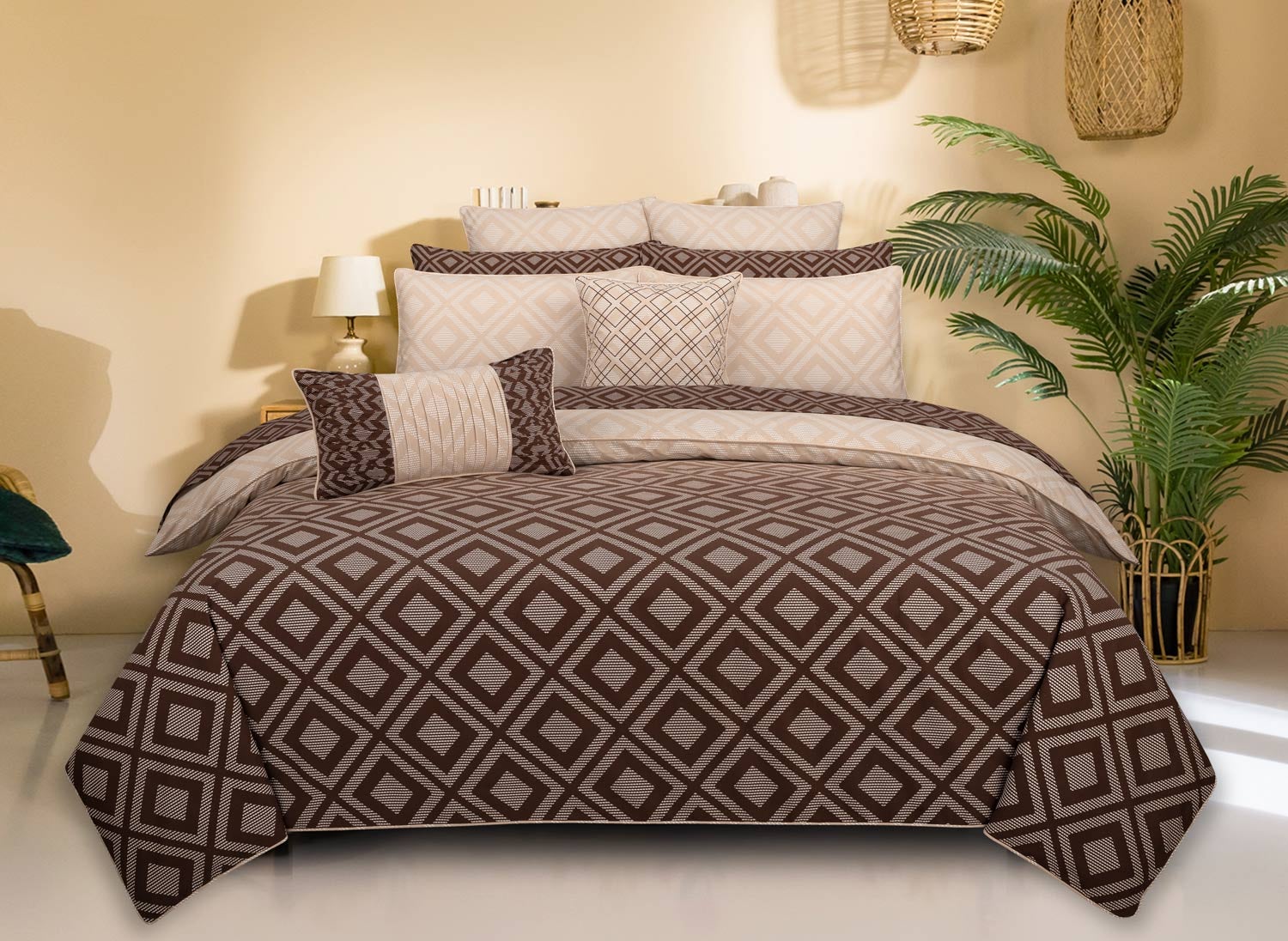 Brown Ombre T-150 Quilt Cover Set