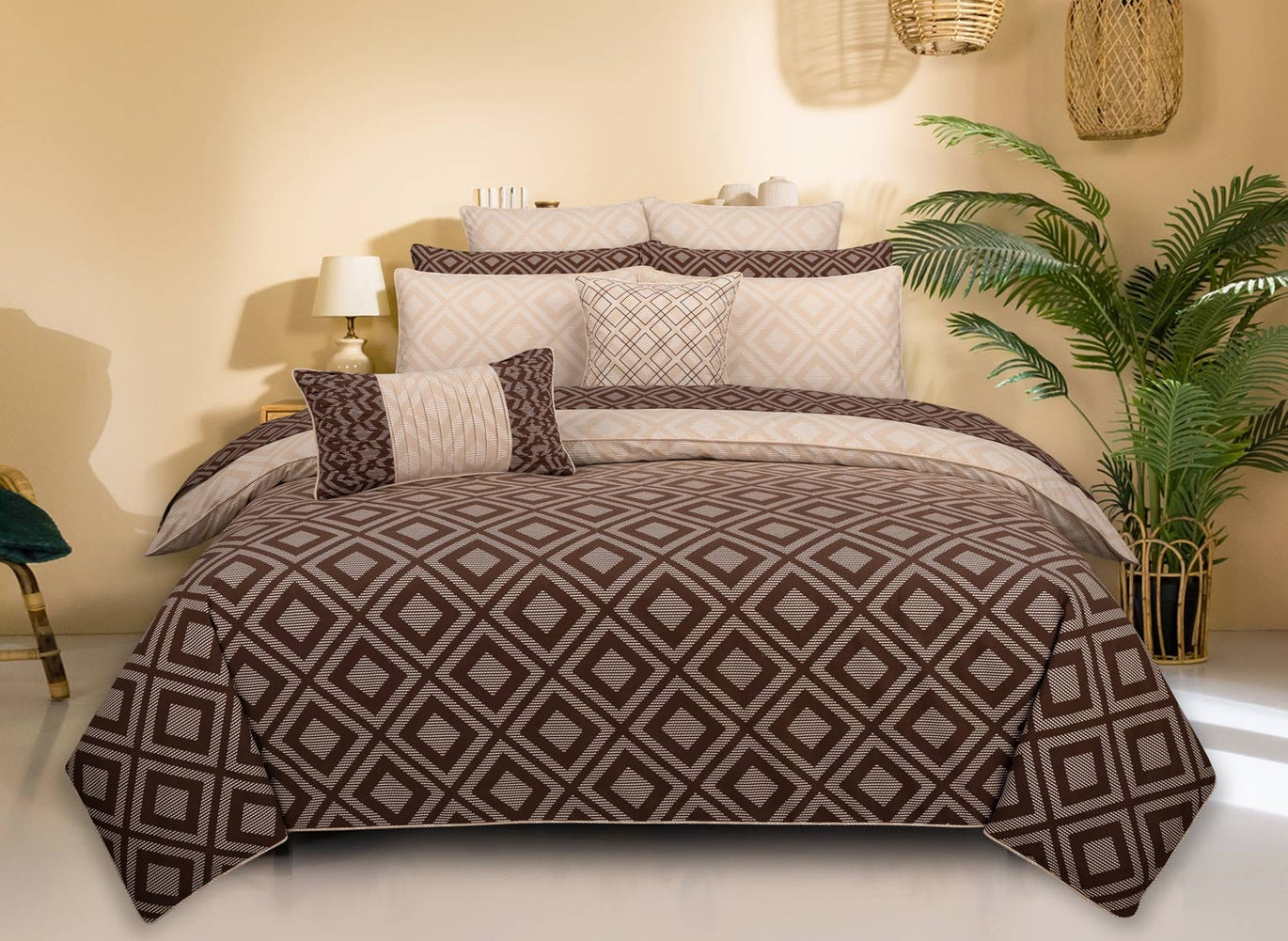 Brown Ombre T-150 Quilt Cover Set