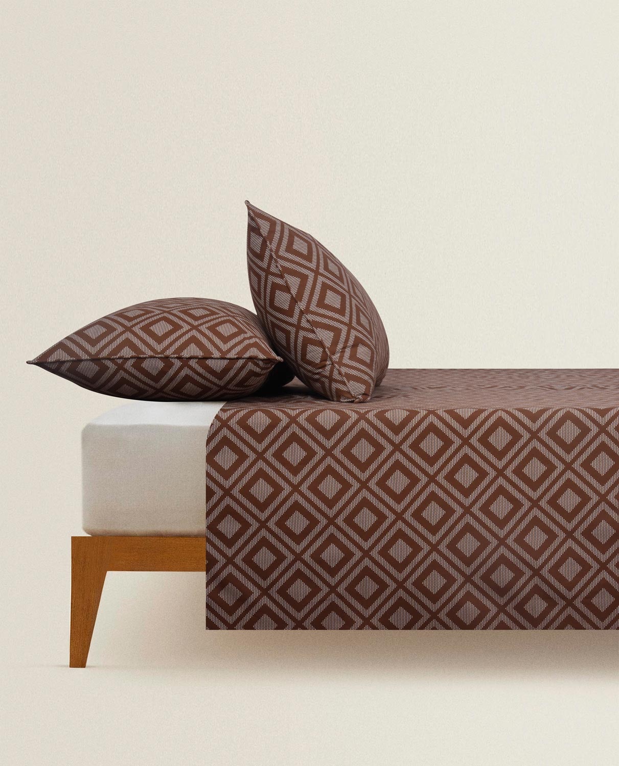 Brown Ombre T-150 Bed Sheet Set