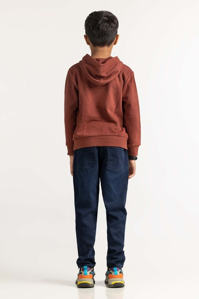 Brown Printed Sweatshirt 224-312-016