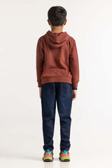 Brown Printed Sweatshirt 224-312-016
