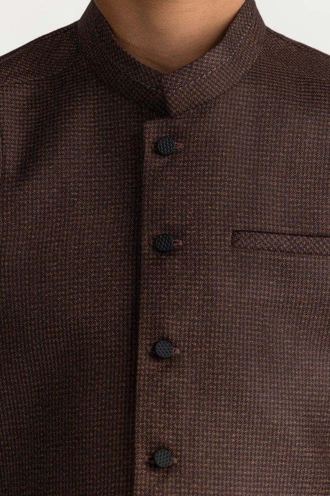 Brown Styling Waist Coat KWC-PD24-001
