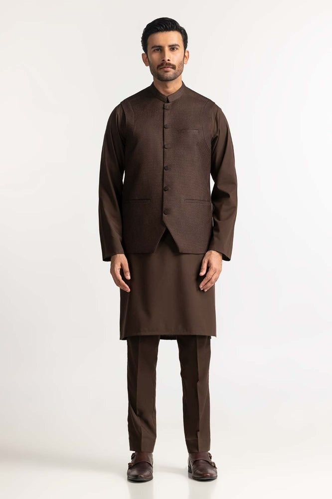 Brown Styling Waist Coat WC-PD24-001
