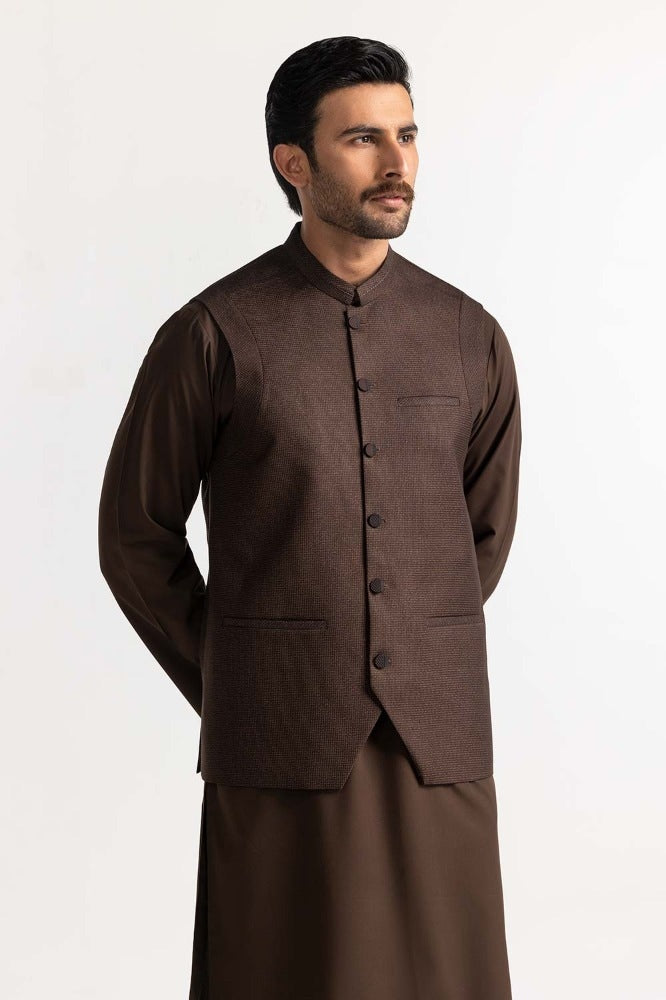 Brown Styling Waist Coat WC-PD24-001