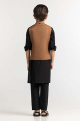 Brown Stylized Waist Coat KWC-PD23-011