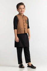 Brown Stylized Waist Coat KWC-PD23-011