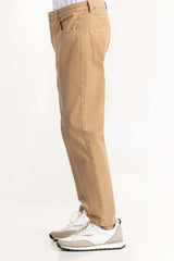 Brown Textured Faded Trouser 224-120 -301