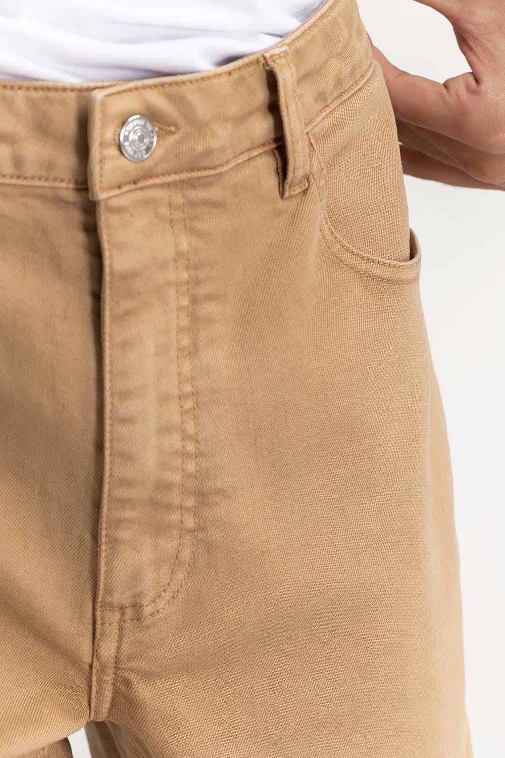 Brown Textured Faded Trouser 224-120 -301