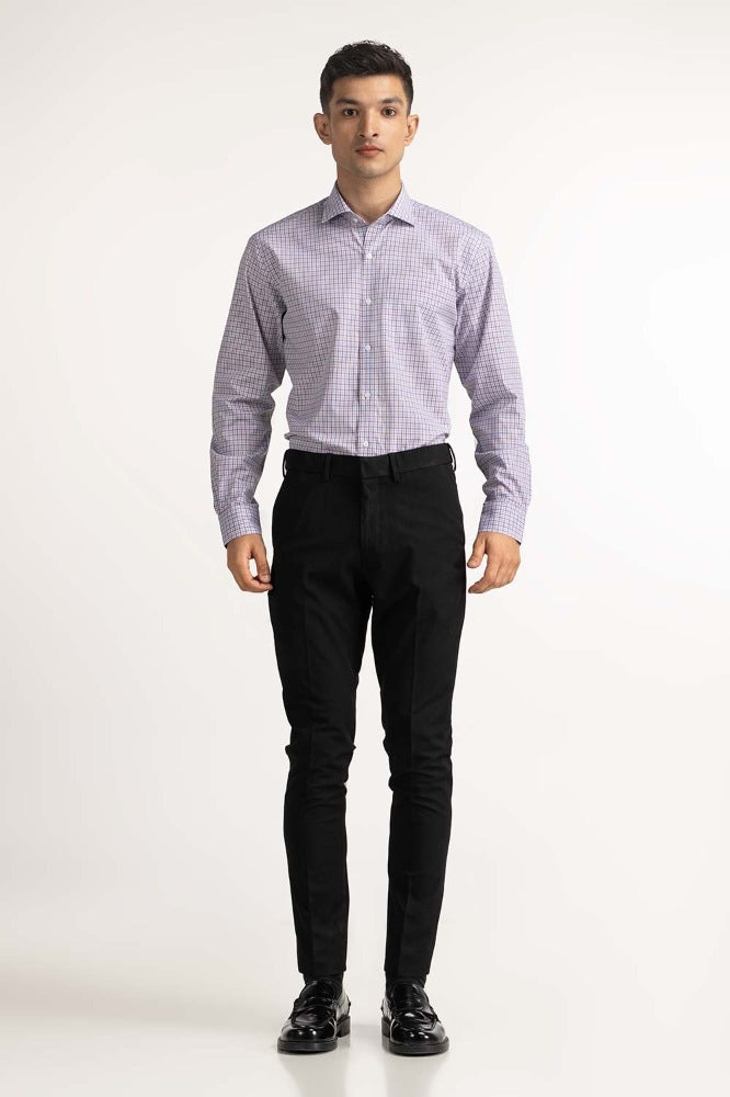 Brown White Yarn Dyed Formal Shirt MN-FS-YD23-002