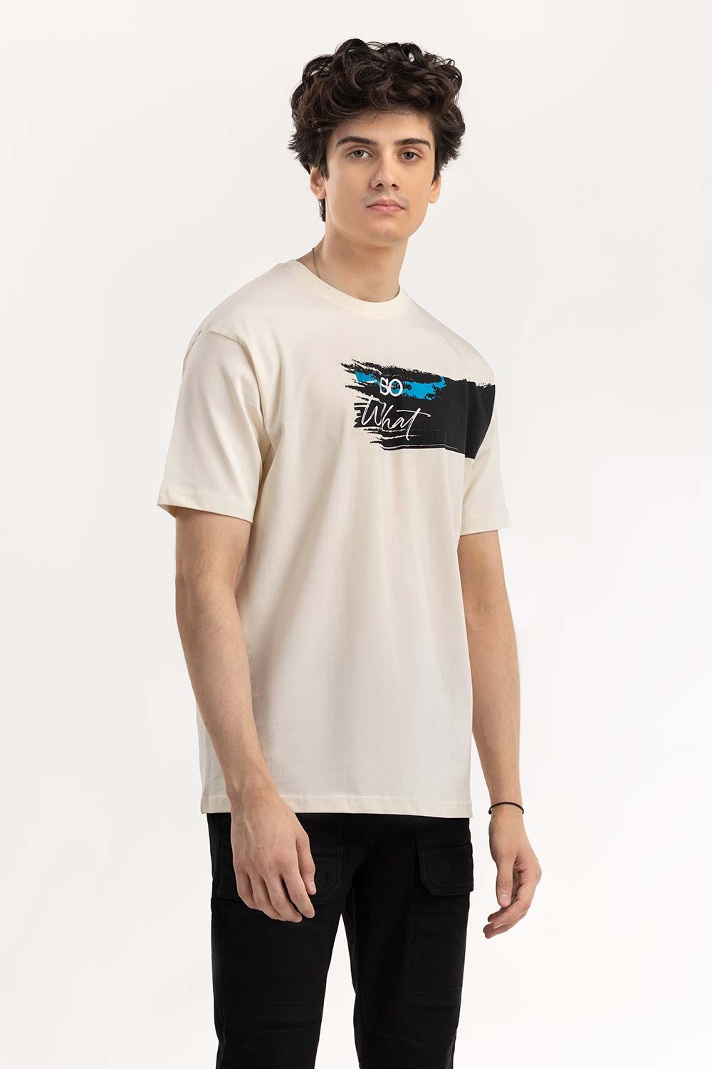 Brush Stroke Printed T-Shirt 224-113-012