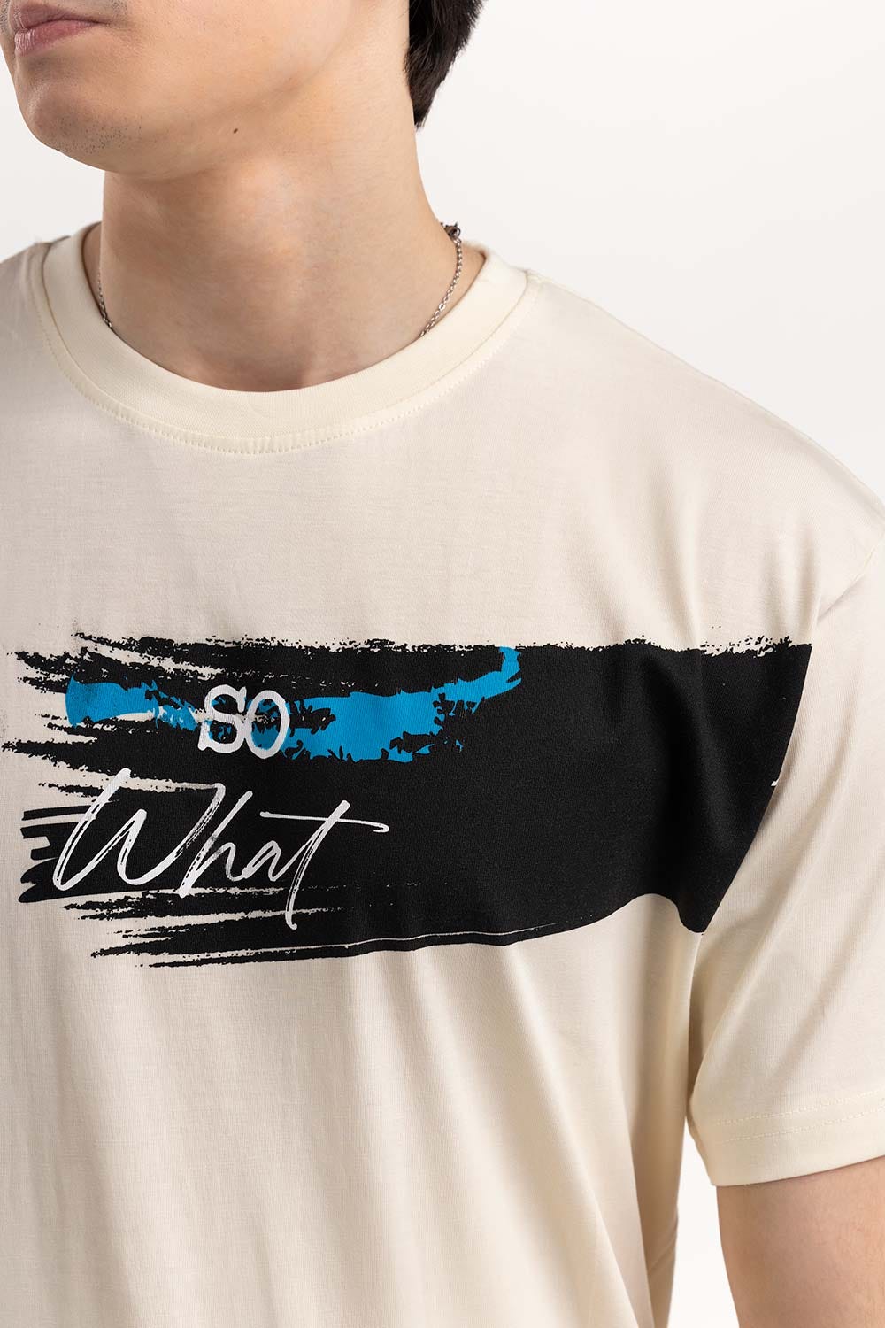 Brush Stroke Printed T-Shirt 224-113-012