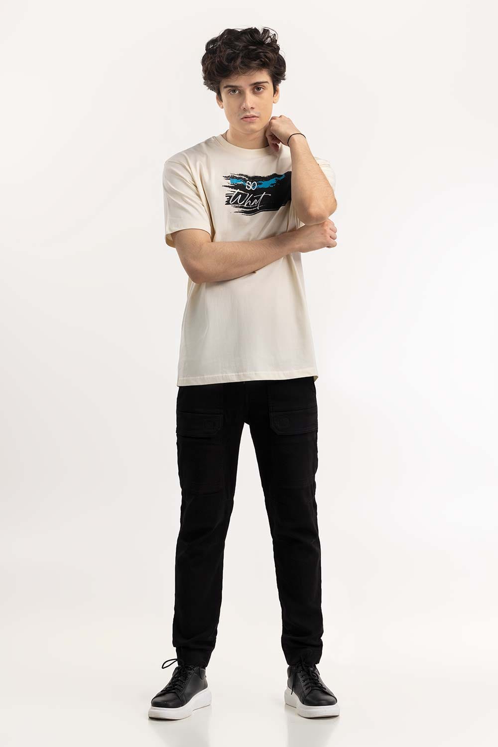 Brush Stroke Printed T-Shirt 224-113-012