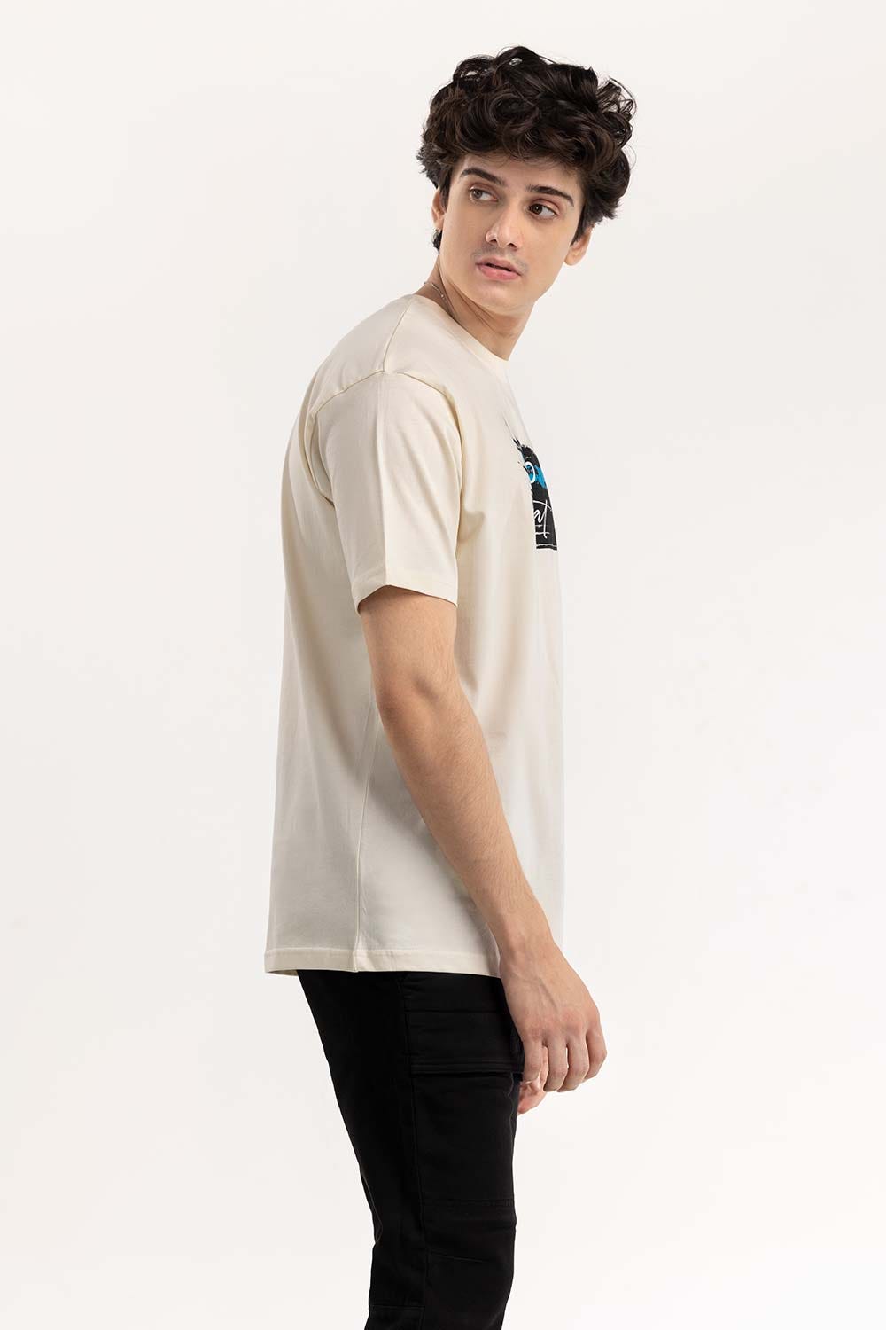 Brush Stroke Printed T-Shirt 224-113-012