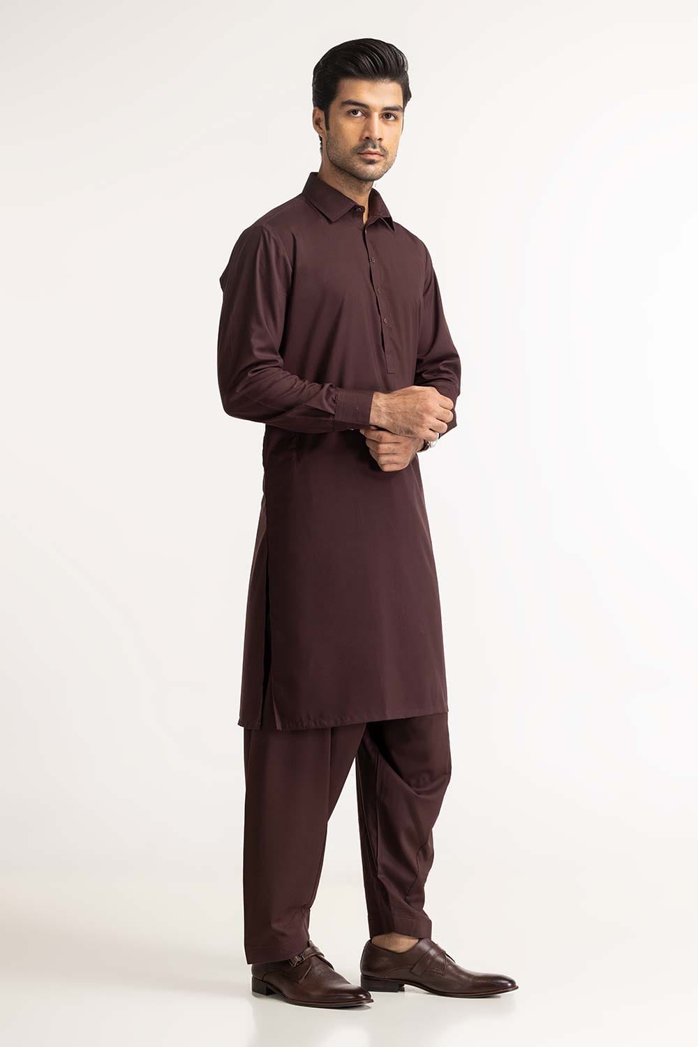Burgundy Basic Suit SK-P24-027