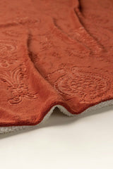 AW24-Burnt Ochre Double Ply Fleece Throw