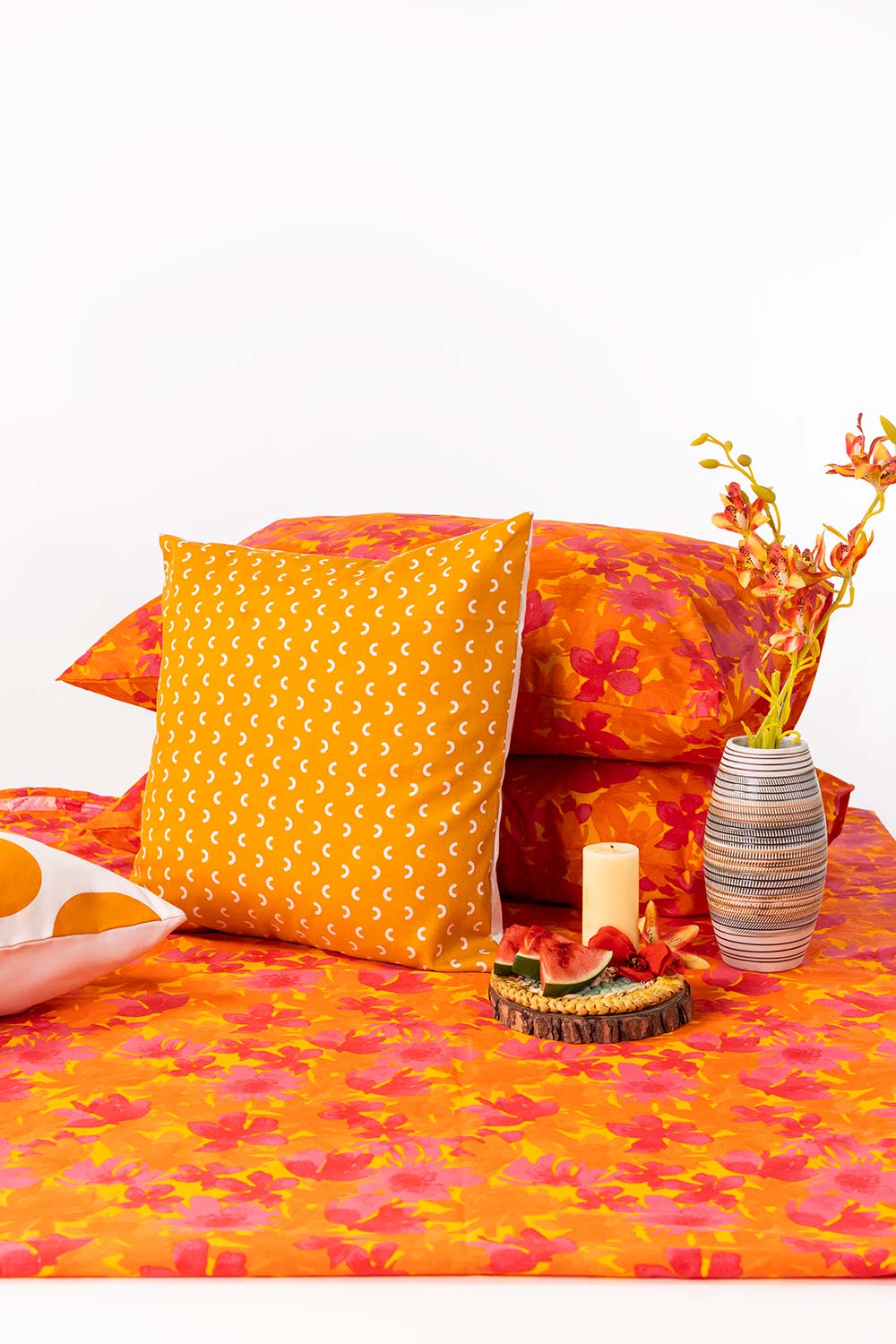Burnt Screen Printed Cushion Cover