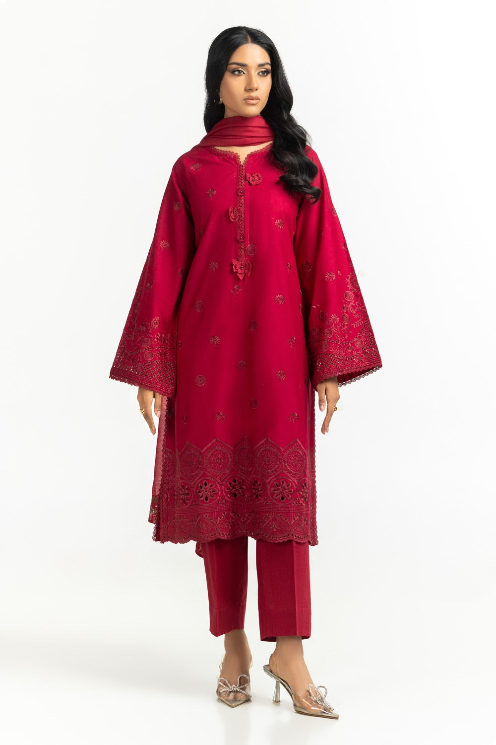 Cambric Embroidered Shirt And Trouser IPST-44315