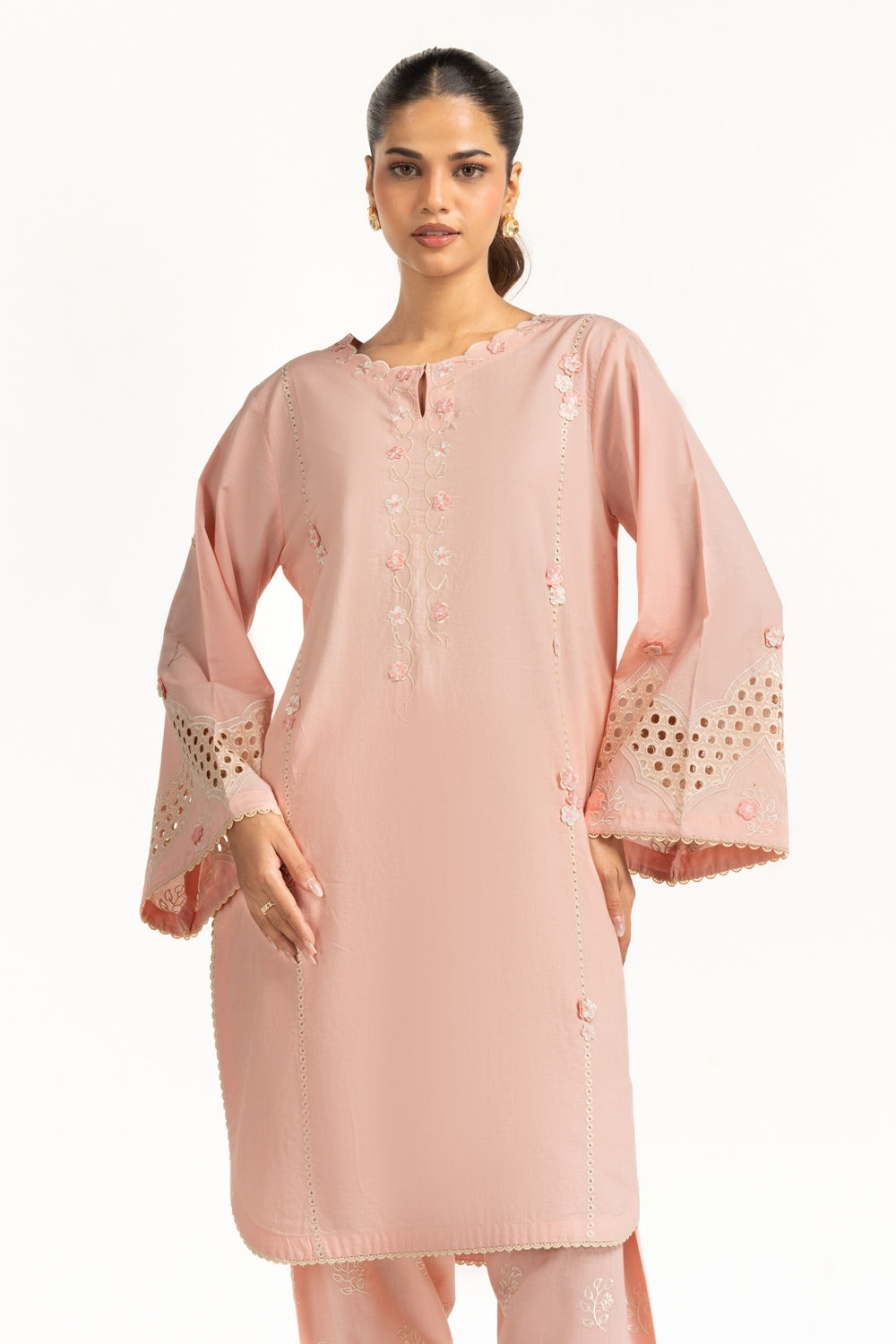 Cambric Embroidered Co-Ord Set IPST-44604