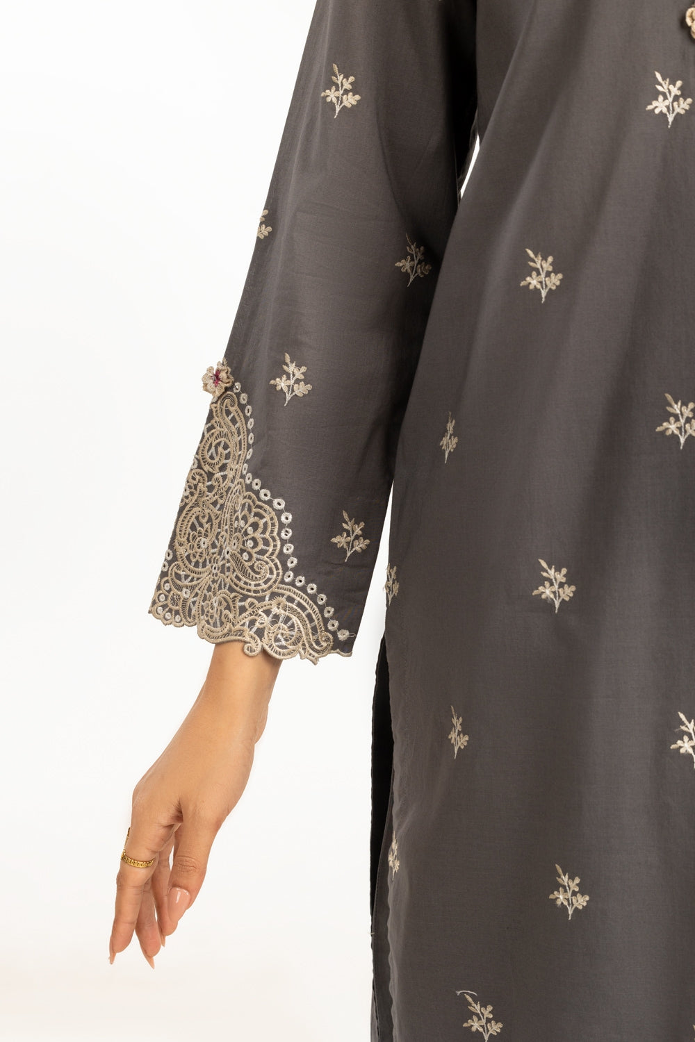 Cambric Embroidered Co-Ord Set IPST-44605