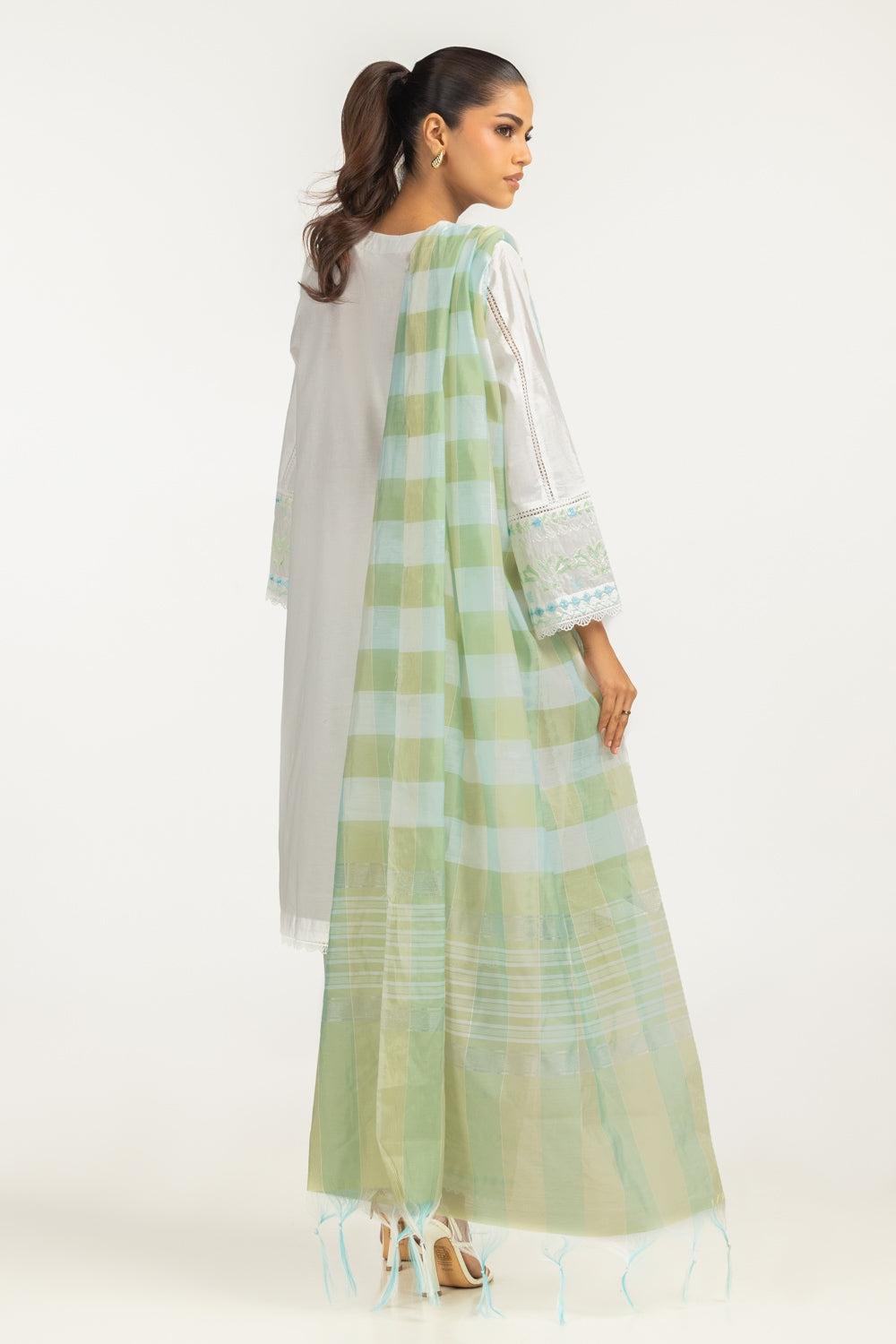 Cambric Embroidered Co-Ord Set