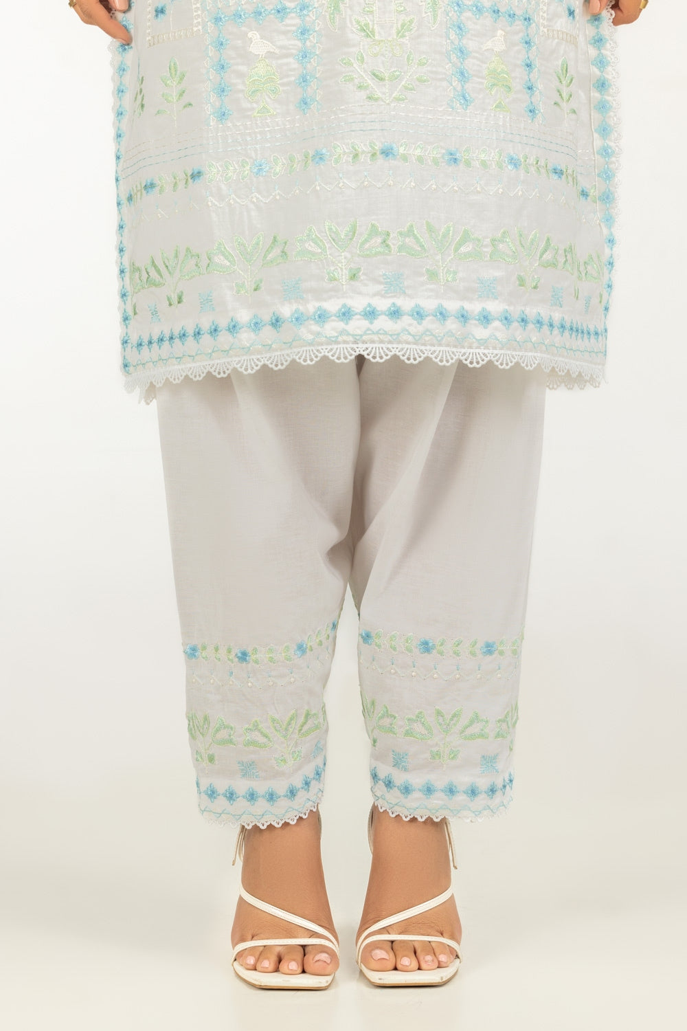 Cambric Embroidered Co-Ord Set