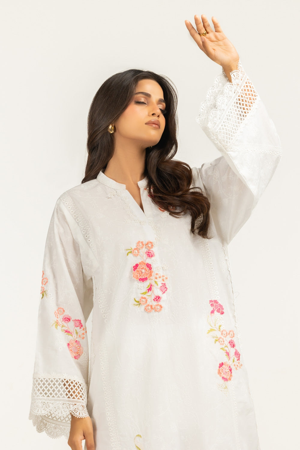 Cambric Embroidered Shirt And Dupatta IPSD-44383