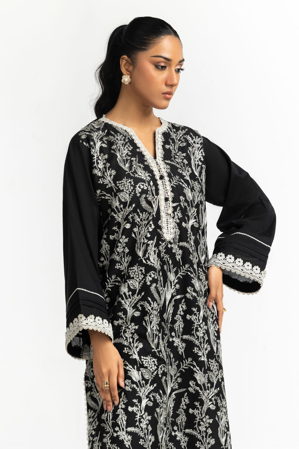Cambric Embroidered Shirt And Dupatta IPSD-44481