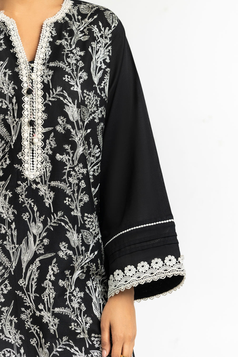 Cambric Embroidered Shirt And Dupatta IPSD-44481