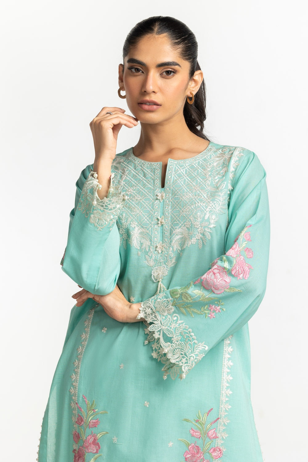 Cambric Embroidered Shirt And Trouser IPST-44316