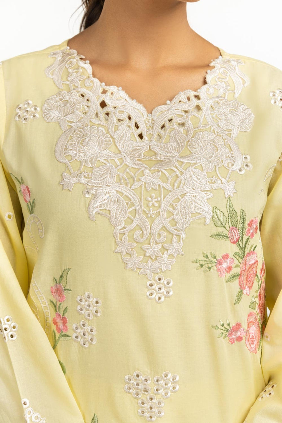 Cambric Embroidered Shirt And Trouser