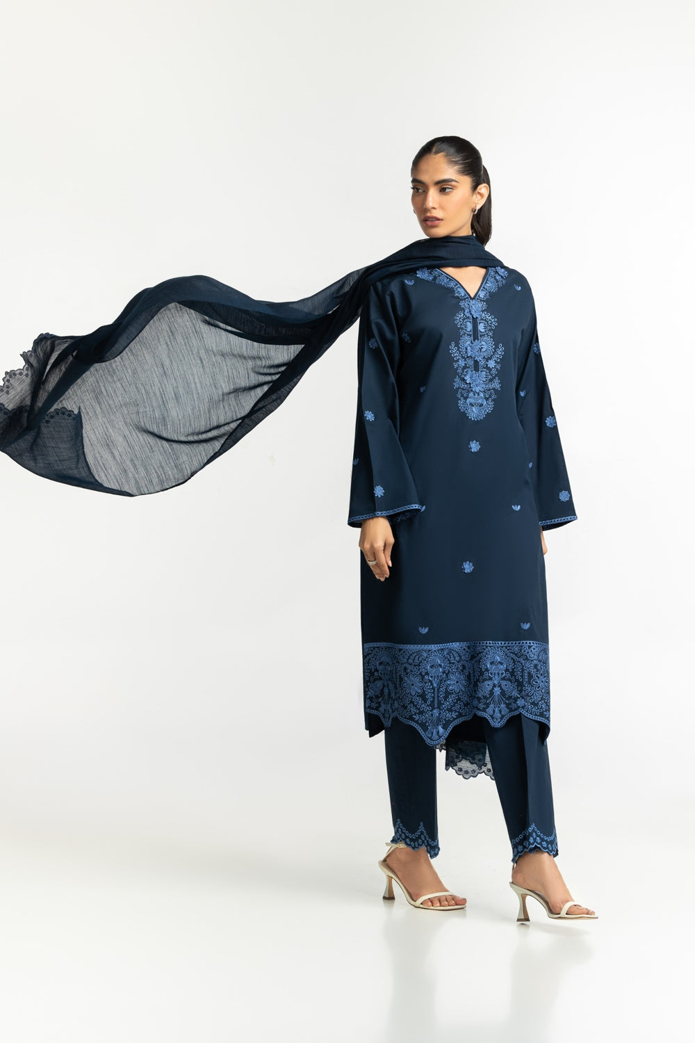 Cambric Embroidered Shirt And Trouser IPST-44318