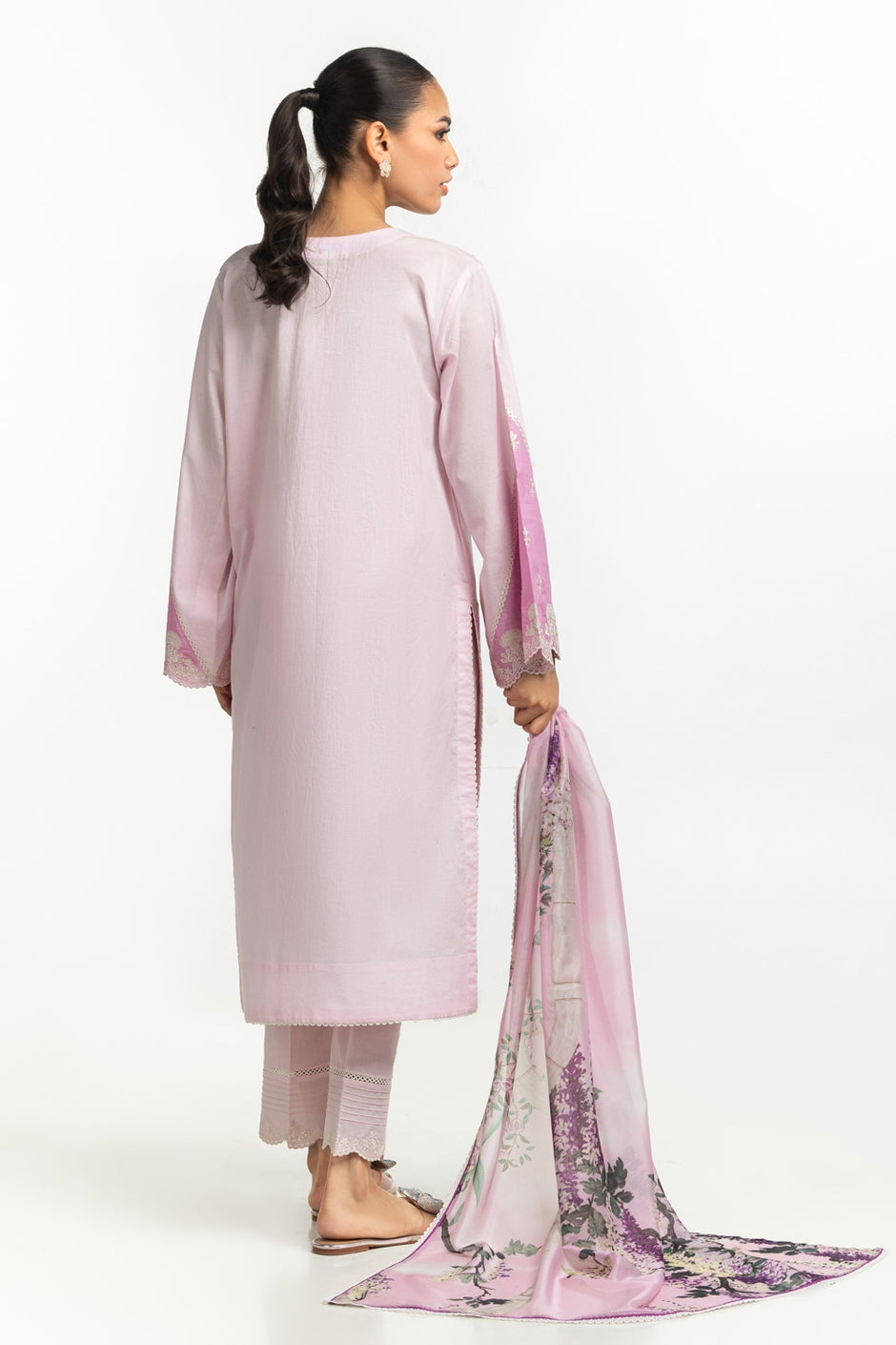 Cambric Embroidered Shirt And Trouser