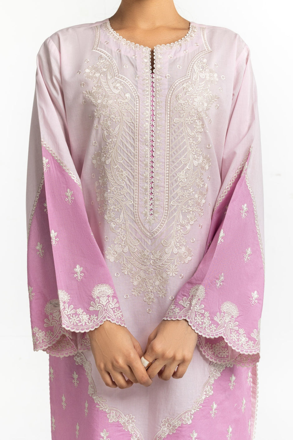 Cambric Embroidered Shirt And Trouser