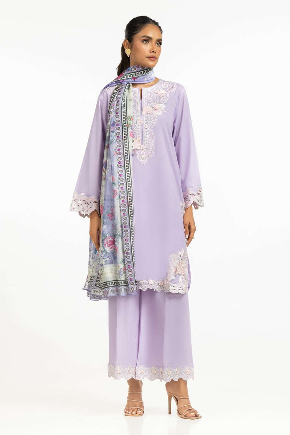 Cambric Embroidered Shirt And Trouser