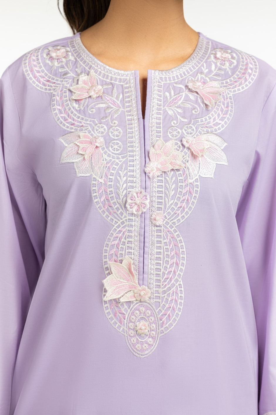 Cambric Embroidered Shirt And Trouser