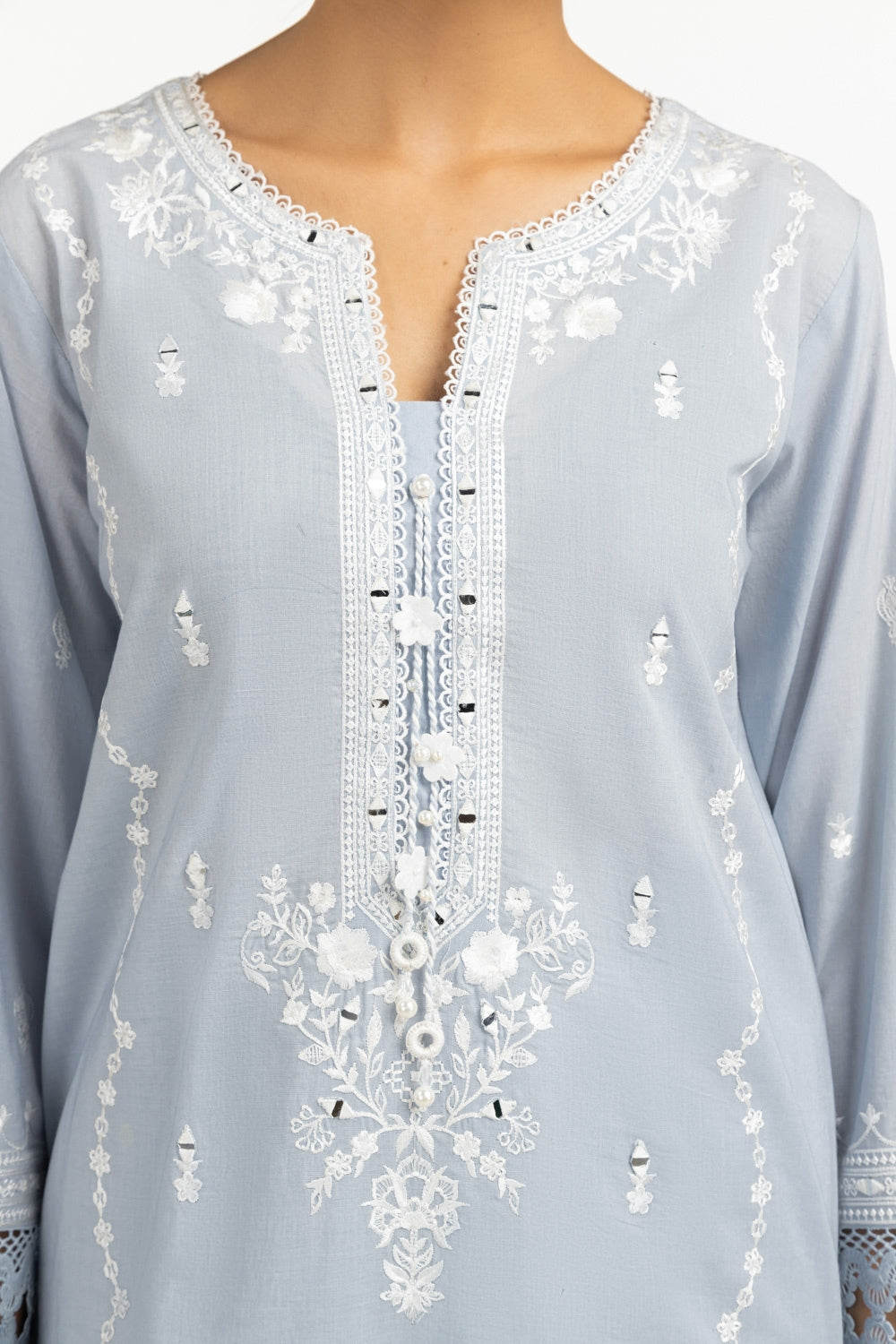 Cambric Embroidered Shirt And Trouser IPST-44588