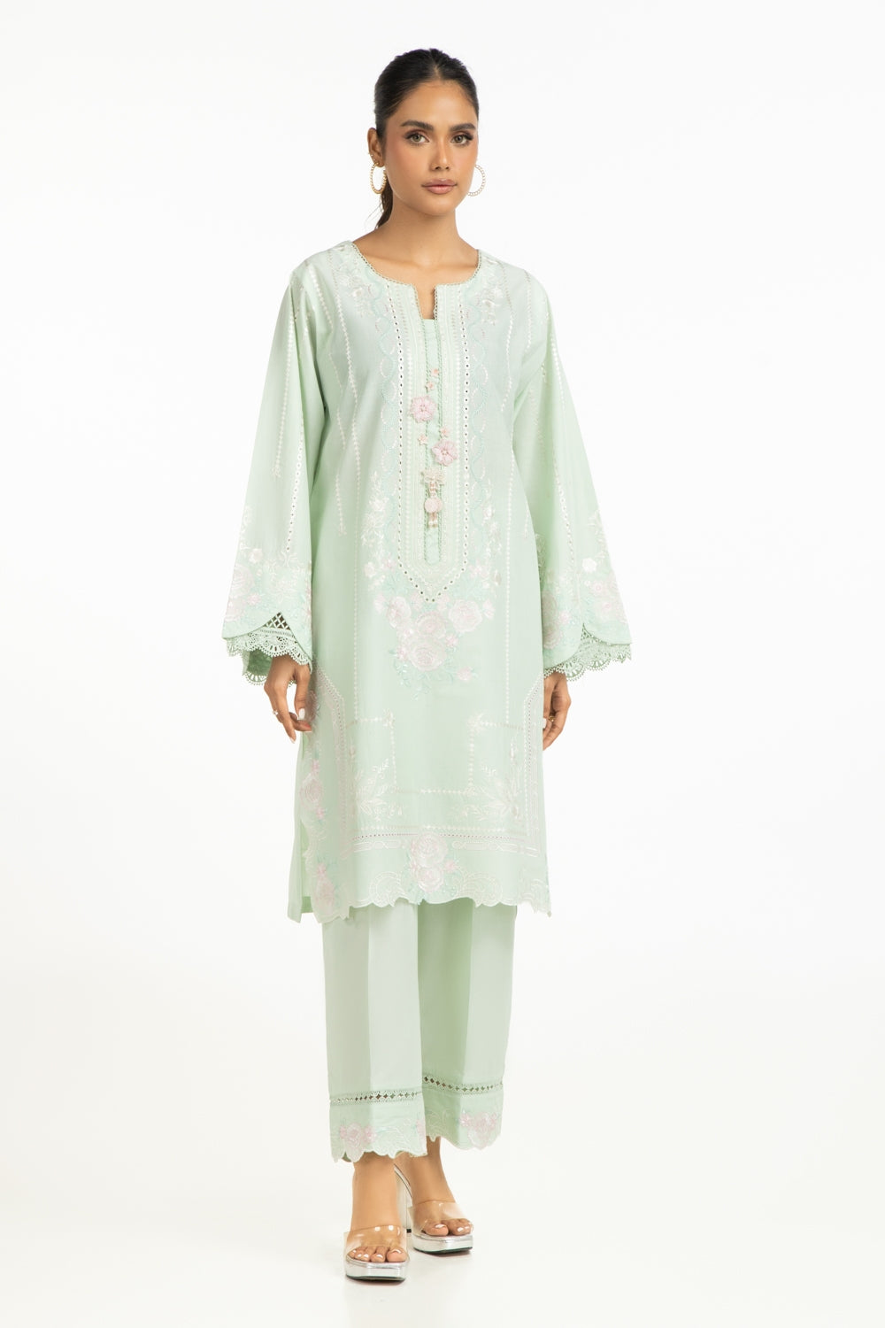 Cambric Embroidered Shirt And Trouser IPST-44589