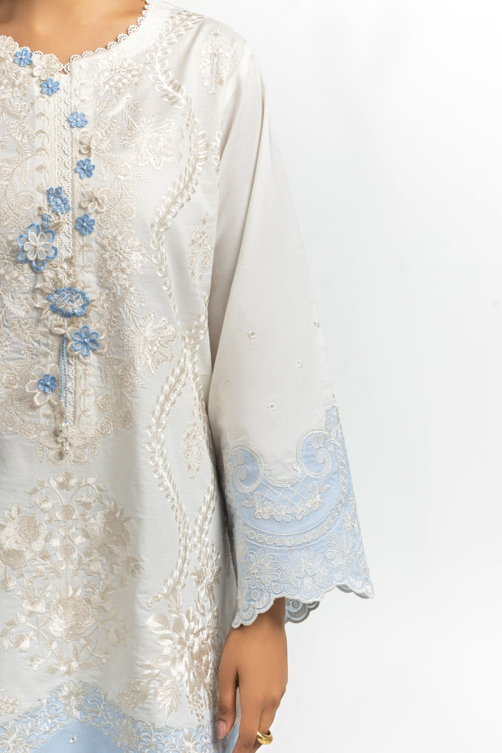 Cambric Embroidered Shirt And Trouser IPST-44590