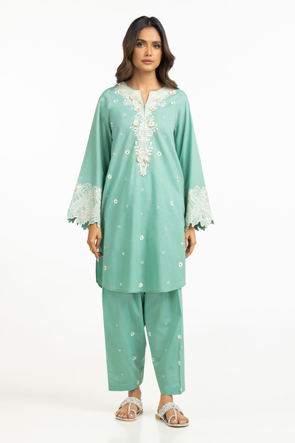 Cambric Embroidered Shirt And Trouser IPST-44599