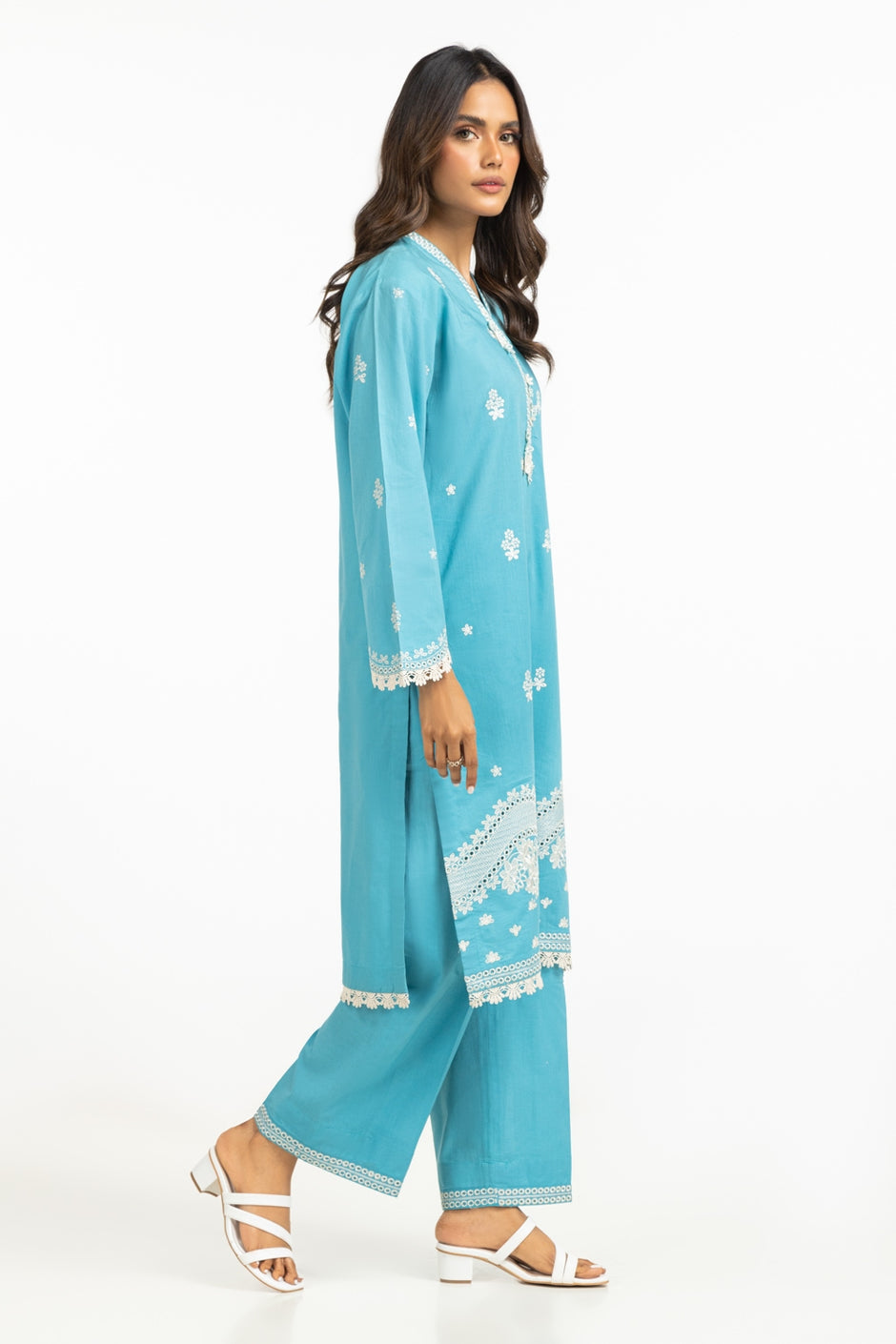 Cambric Embroidered Shirt And Trouser