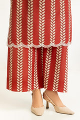 Cambric Printed Co-Ord Set With Embroidered IPST-44826