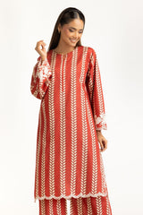 Cambric Printed Co-Ord Set With Embroidered IPST-44826