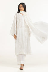 Cambric Schiffli Embroidered Shirt And Dupatta IPSD-44486