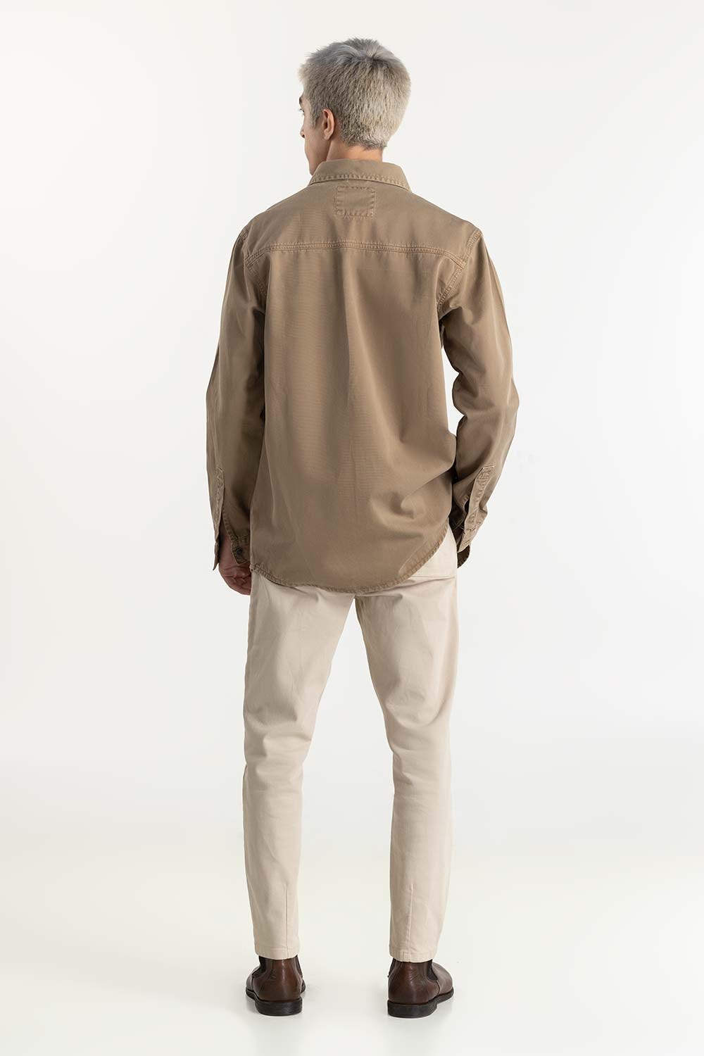 Camel Non-Denim Overshirt 224-117-031